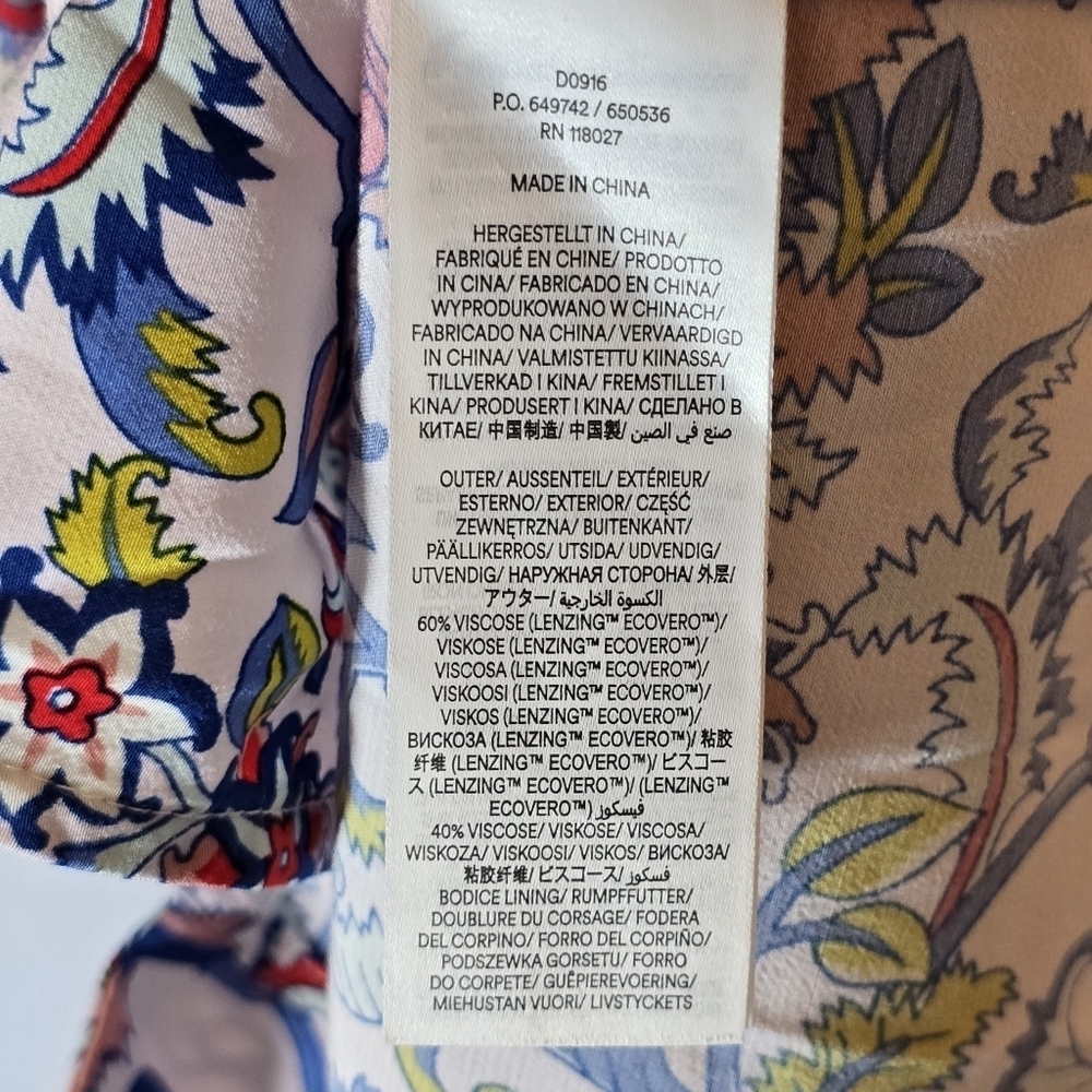 BODEN Elsa Midi Tea Dress Marshmallow Botanical Brunch Pink Floral Button Front - Picture 11 of 11